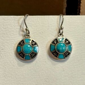 Vintage Sterling Silver Turquoise Earrings Coldwater Creek